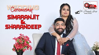 🔴WEDDING CEREMONY SIMRANJIT WEDS SHARANDEEP #live by Sidhu Studio Banga Mob-9888290863