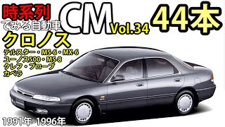 時系列でみる自動車CM34　マツダ・日本フォード/クロノス・テルスター・MS-6・MX-6・ユーノス500・MS-8・クレフ・プローブ・カペラ【44本】