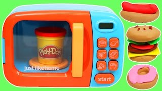 Make Pretend Play Doh Foods with Microwave Oven!