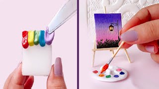 16 EASY ART IDEAS || Painting hacks for BEGINNERS || easy art tips || painting techniques