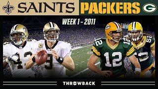 Opening Night Brees & Rodgers High-Scoring Duel!  (Saints vs. Packers 2011, Week 1)