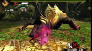 【MH4G/MH4U】ラージャンの狩猟Apex Rajang Lv140ソロ Solo【生産槍Lance】13’33”16