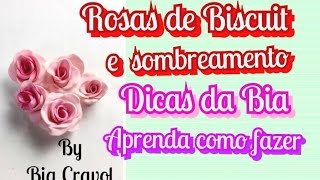 Rosas de Biscuit e Sombreamento- Faça as suas - Dicas da Bia - Bia Cravol