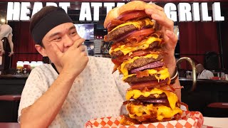 I Ate a 20,000cal Burger in Record Time!! **Octuple Bypass Challenge**