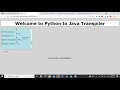 Python to Java Converter