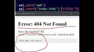 SOLVED] eel python Error 404 Not Found]