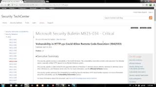 Critical Vulnerability in HTTP.sys Could Allow Remote Code Execution - MS15-034