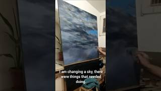 Stormy sky and sea PT. 1 #growyourchannel #seascapepainting #seascape