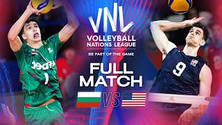 Talented 17-year-old Setter Nikolov faces USA 😳 | Bulgaria 🇧🇬 vs. USA 🇺🇸 - VNL 2024 | Full Match