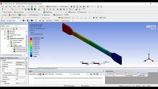 Static Structural Analysis of Flat Tensile Test Specimen in Ansys Workbench