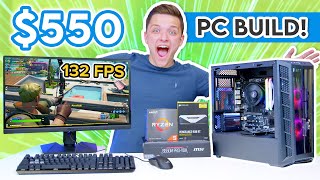 Budget $550 Gaming PC Build 2021! [Full Build Guide w/ Benchmarks, BIOS \u0026 Windows Installation!]