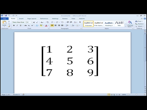 How to put a bracket around a matrix in Microsoft Word How to put a bracket around a matrix in Microsoft Word