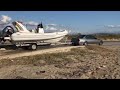 bmw e39 rib boat retrieve launch from a slippery ramp