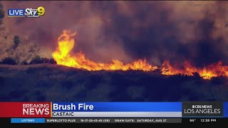 Crews battling Route Fire burning near Castaic