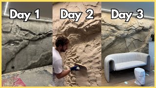 tutorial on how to make artificial rock with cement and foam