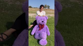 160 cm Papyonlu şaşkın mor  #oyuncak #peluş #bear #teddy #colorful