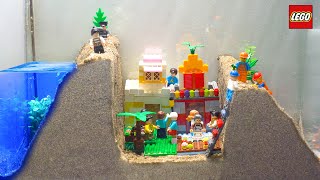 Lego Dam Breach Experiment #10 | Lego City Inside Sand Dam Collapse