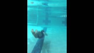 Amazing 75 meter underwater swim