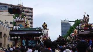 熊谷うちわ祭　東京ガス前 荒川区単独～全町叩き合い