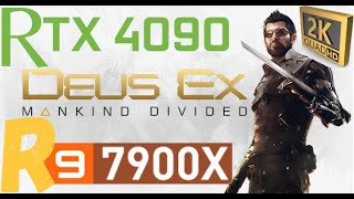 DEUS EX MANKIND DIVIDED 2K PERFORMANCE | RTX 4090 + 7900X | DX12 IN GAME BENCHMARK