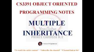 MULTIPLE INHERITANCE IN JAVA NOTES | CS3391 OBJECT ORIENTED PROGRAMMING NOTES