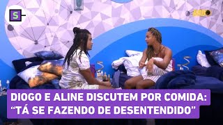 BBB 25: lentilha ou feijão? Diogo e Aline discutem por comida: “Tá se fazendo de desentendido”