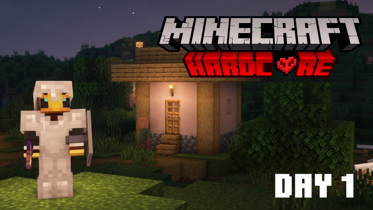 First Time Playing Hardcore Minecraft 1 Youtube