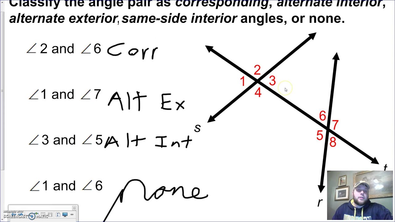 Parallel Lines And Transversals - YouTube