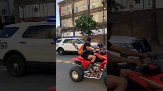 Police chase dirtbikes in Philly! 😱 #bikelife #shorts #wheelie #police