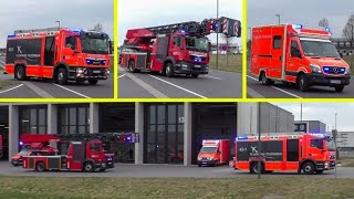 [Brandeinsatz 🔥] HLF + DLaK + RTW 》 Flughafenfeuerwehr im Einsatz || Flughafen Berlin/Brandenburg