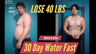 30 Day Water Fast. No food for 30 days. Lost 40 pounds!