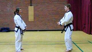 Tang Soo Do Ho Sin Sul 1 step sparring (A. Warrior)