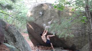 Lynn Woods Bouldering: The Buttermilker, Stand (V7)