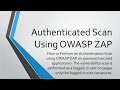 Authenticated Scan Using OWASP ZAP Form based authentication