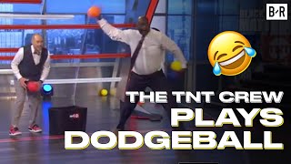 EJ and Shaq Dominate Chuck and Kenny Smith In Dodgeball | Inside the NBA
