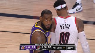 Lakers destroys the Blazers in the paint with alley oops