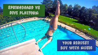 Pool Diving (1m, 3m \u0026 5m) PAINFUL double frontflip😖 - Filming with GoPro Hero YOUR REQUEST