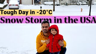 கடும் குளிர் -20°C வீட்டுக்கு வெளியே போக முடியல எங்கு பார்த்தாலும் Snow | Worst Snow Storm Here