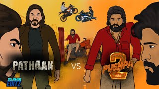 PATHAAN vs PUSHPA vs JIM Epic battle 2D animation video | Sharukh Khan vs Allu Arjun vs John abraham