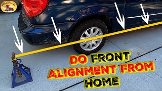 Awesome! How To Do A FRONT END ALIGNMENT AT HOME...... SWEEEEET TIPS AND TRICKS