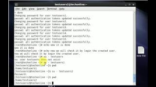 Create multiple users using for loop in linux