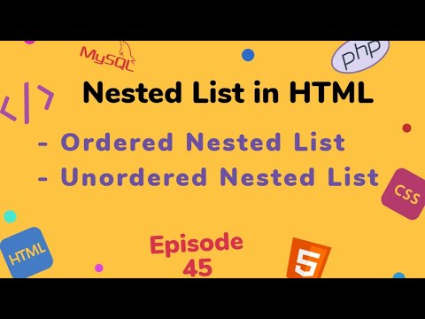 Html Nested Listрџ ґ Ordered And Unordered List Easy With Example In