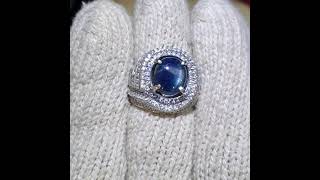 natural star blue sapphire thailand 5.07 crt