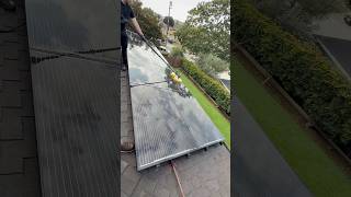 Clean Solar Panels are Happy Solar Panels! #shorts #satisfying #cleaning