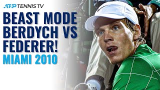 BEAST MODE BERDYCH! Tomas Berdych EPIC Finish To Defeat Federer In Miami 2010