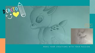 How to Draw a Baby Deer | Deer Easy Drawing | Animal Sketch | Step by Step Tutorial How To Draw Deer