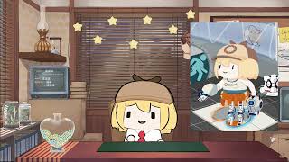 Smol Ame screams "IYAAAAA" and skips past two 'Finish the Ame' drawings
