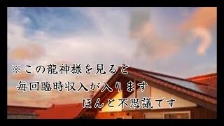 臨時収入が入ります。表示後、「必ず三十秒以内に」再生してください。この龍神様を見ると毎回臨時収入が入る奇跡の映像。