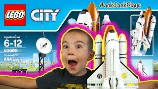 Lego City Spaceport Toy Set! Space Shuttle, Launch Pad, Crawler Toys | JackJackPlays