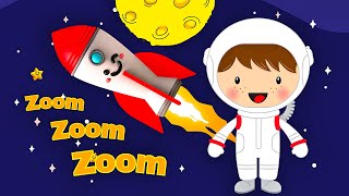 🚀 Zoom Zoom Zoom, We're Going to the Moon! 🌕✨ |  | Sing Along with Lyric🎤